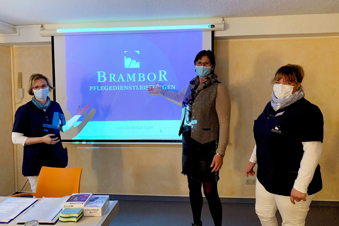 Brambor Pflegedienst Weiterbildung Mitarbeiter Quereinsteiger Schulung  Pflegeassistenten 2021