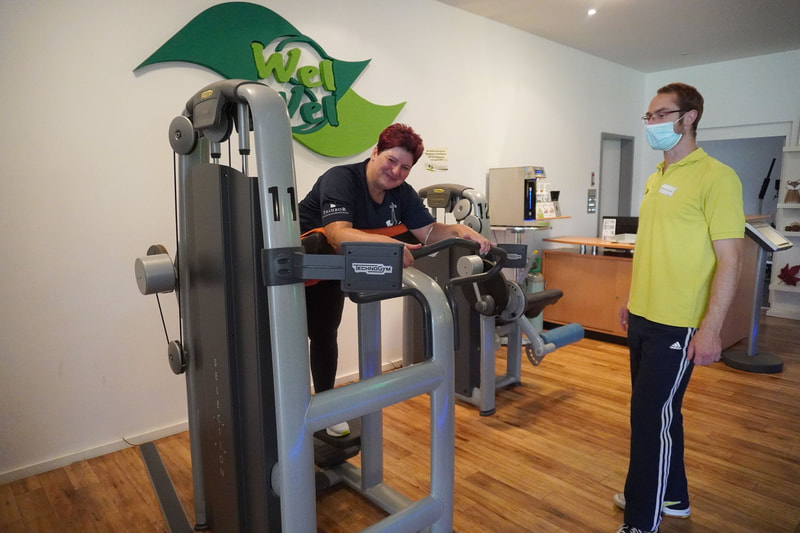 Brambor Pflegedienst Teamevent mitarbeiter sport aktiv welwel fitnessgeräte