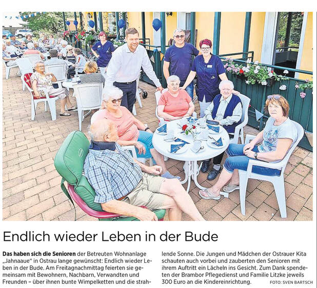 Brambor Pflegedienstleistungen Sommerfest Presseartikel Döbelner Allgemeine Zeitung