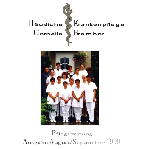 Titelseite der ersten Brambor-Pflegezeitung von 1999