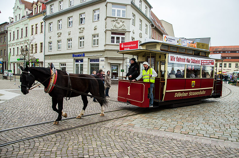 Mit der Pferdebahn durch Döbeln
