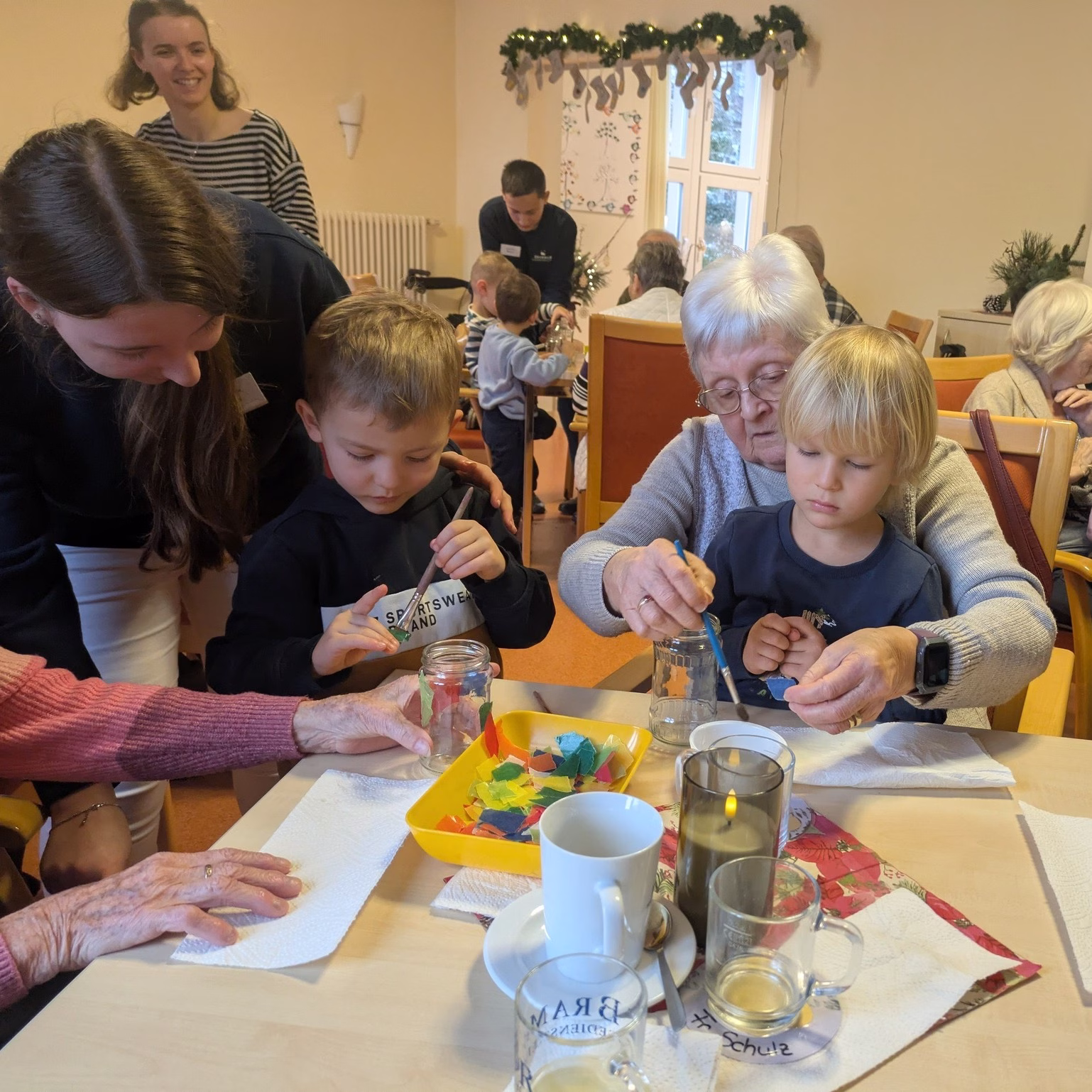 Kleiner Besuch, große Freude: Die Fuchsgruppe aus dem Kindergarten Bussi Bär