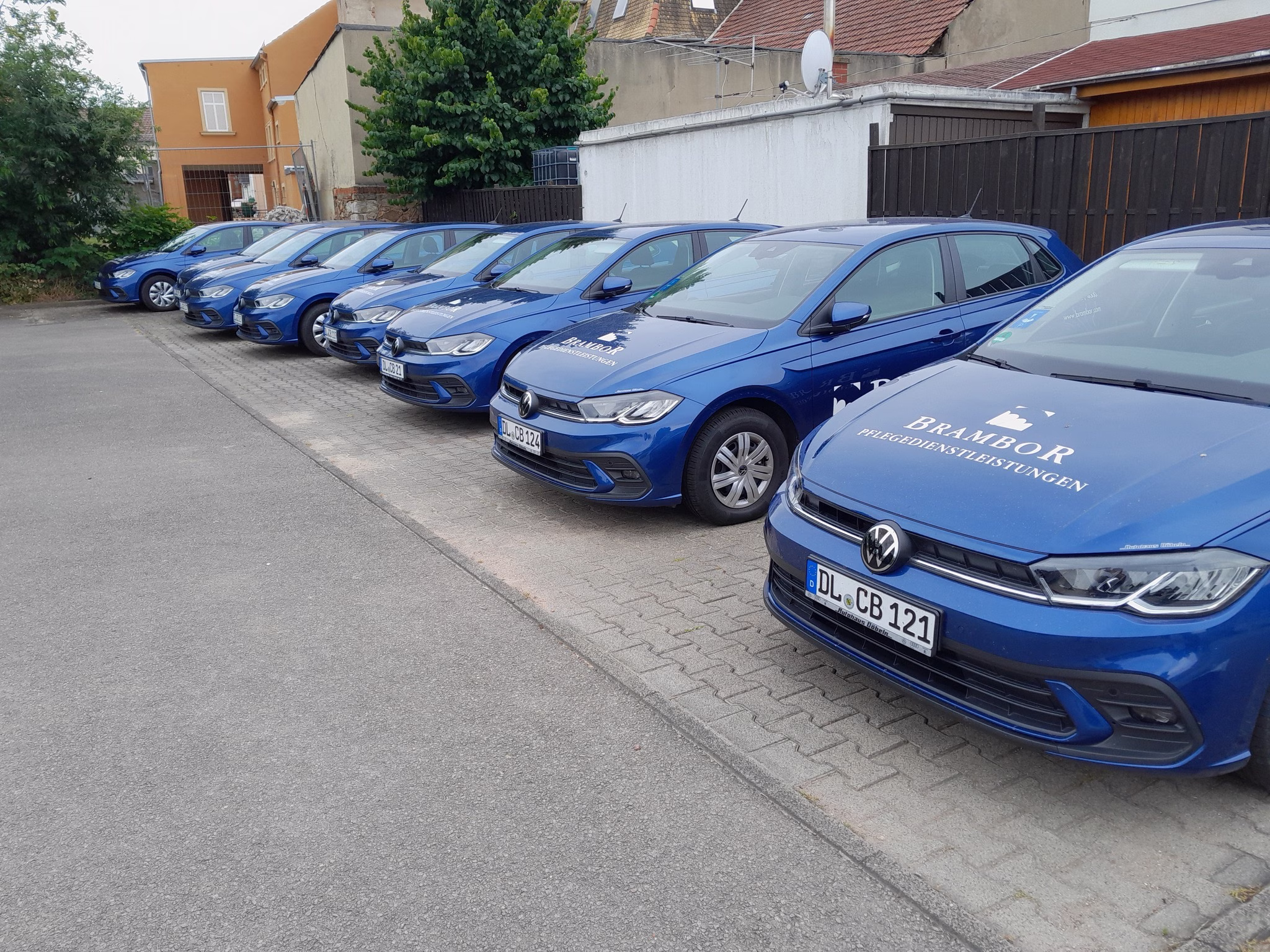 Unsere blaue Flotte in Ostrau: Ausweichparkplätze während der Baumaßnahmen