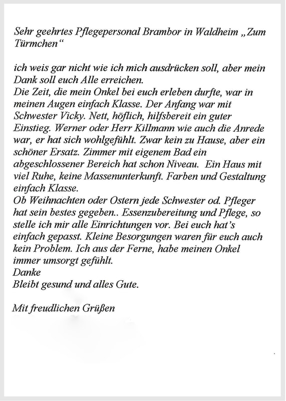 Foto zum Beitrag „Eine tolle Wertschätzung!“: danksagung angehörige