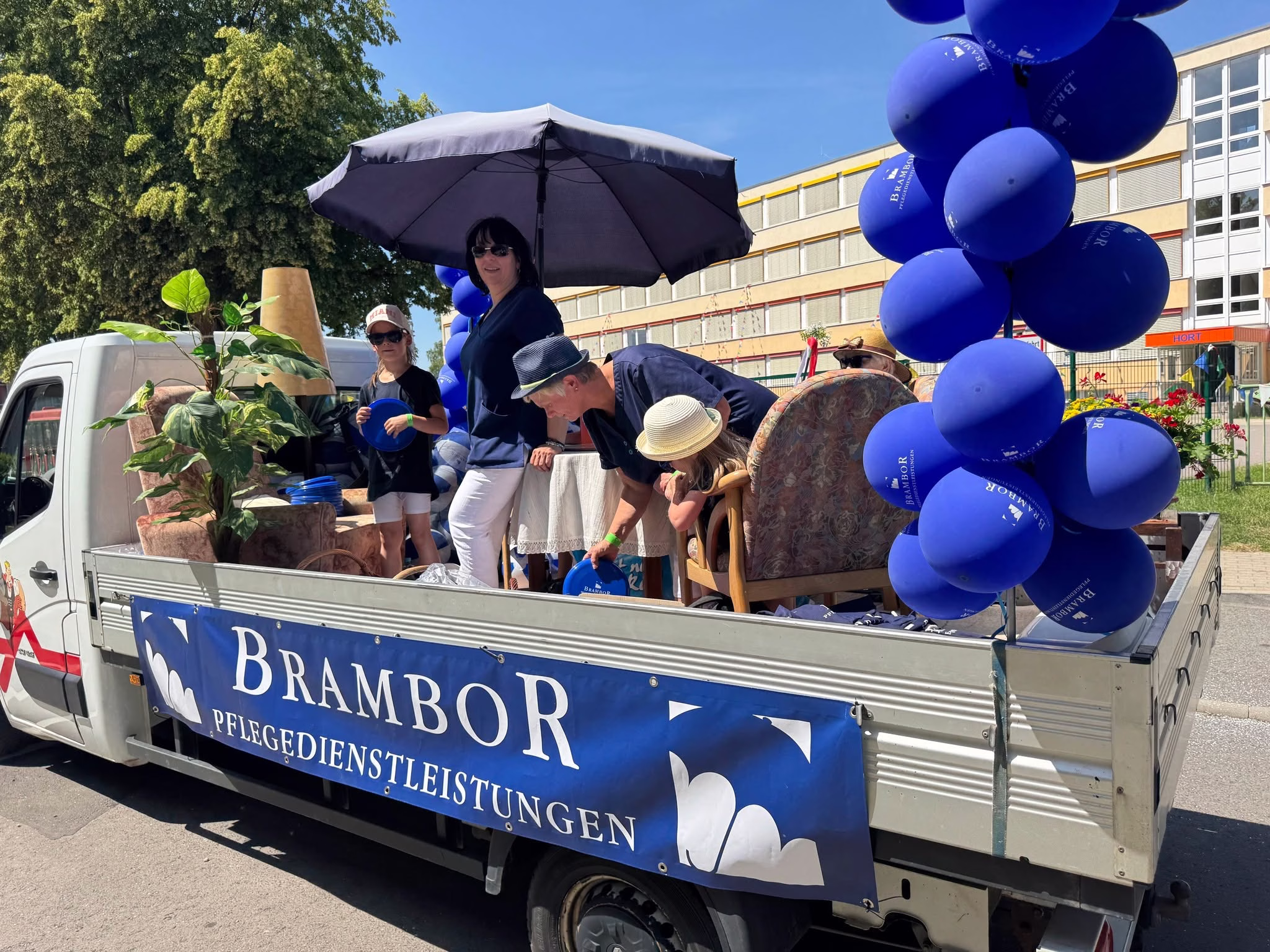 Ein Fest: Brambor beim Schulfestumzug in Roßwein